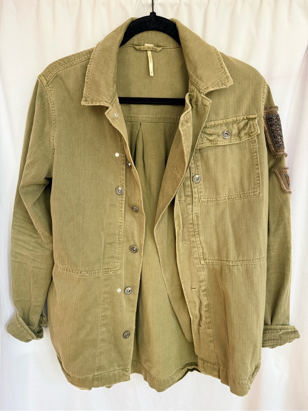 Free People Olive Green Utility Jacket - Picture 2 of 5
